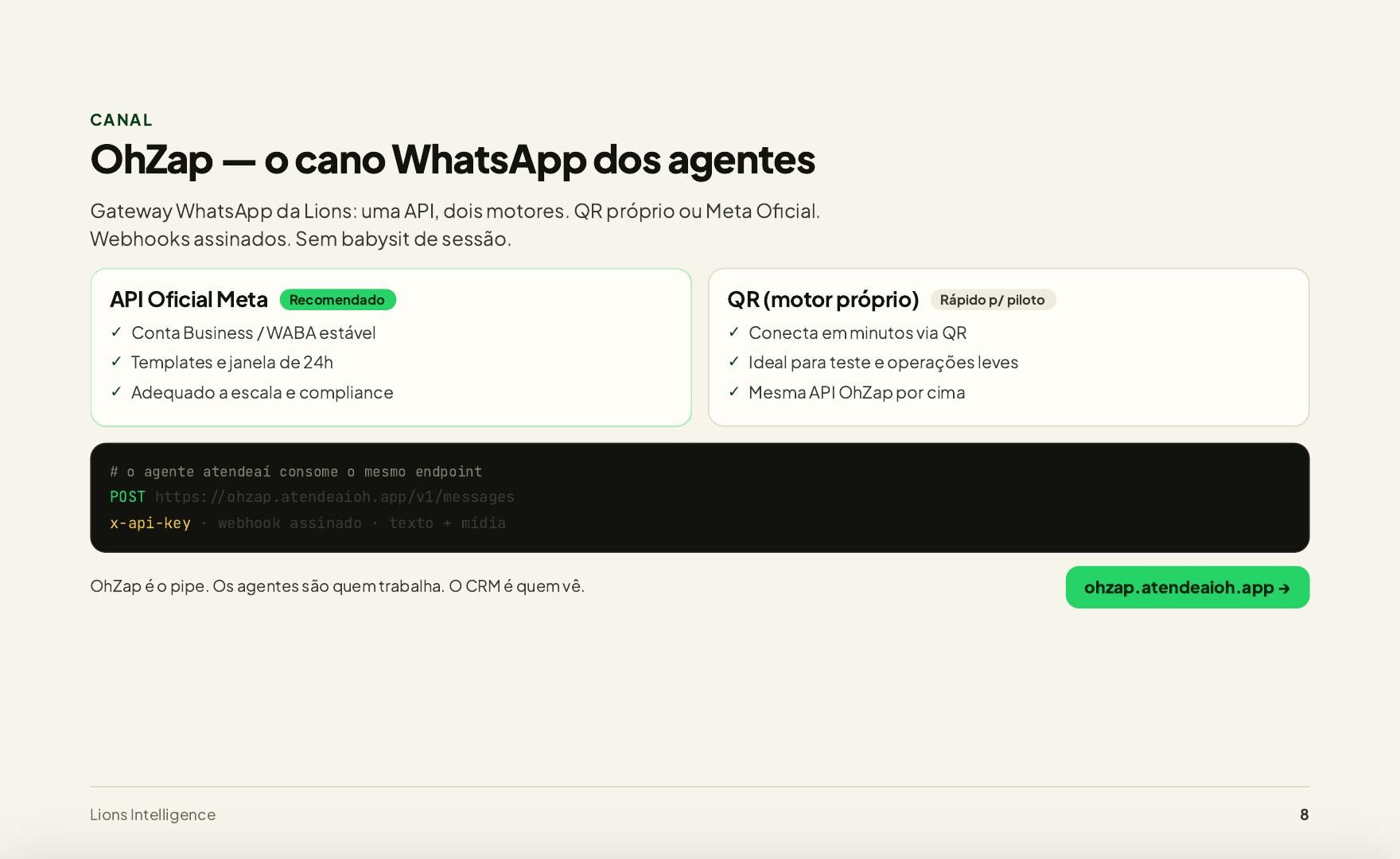 Ebook Lions — página 8: Perícia + engenharia